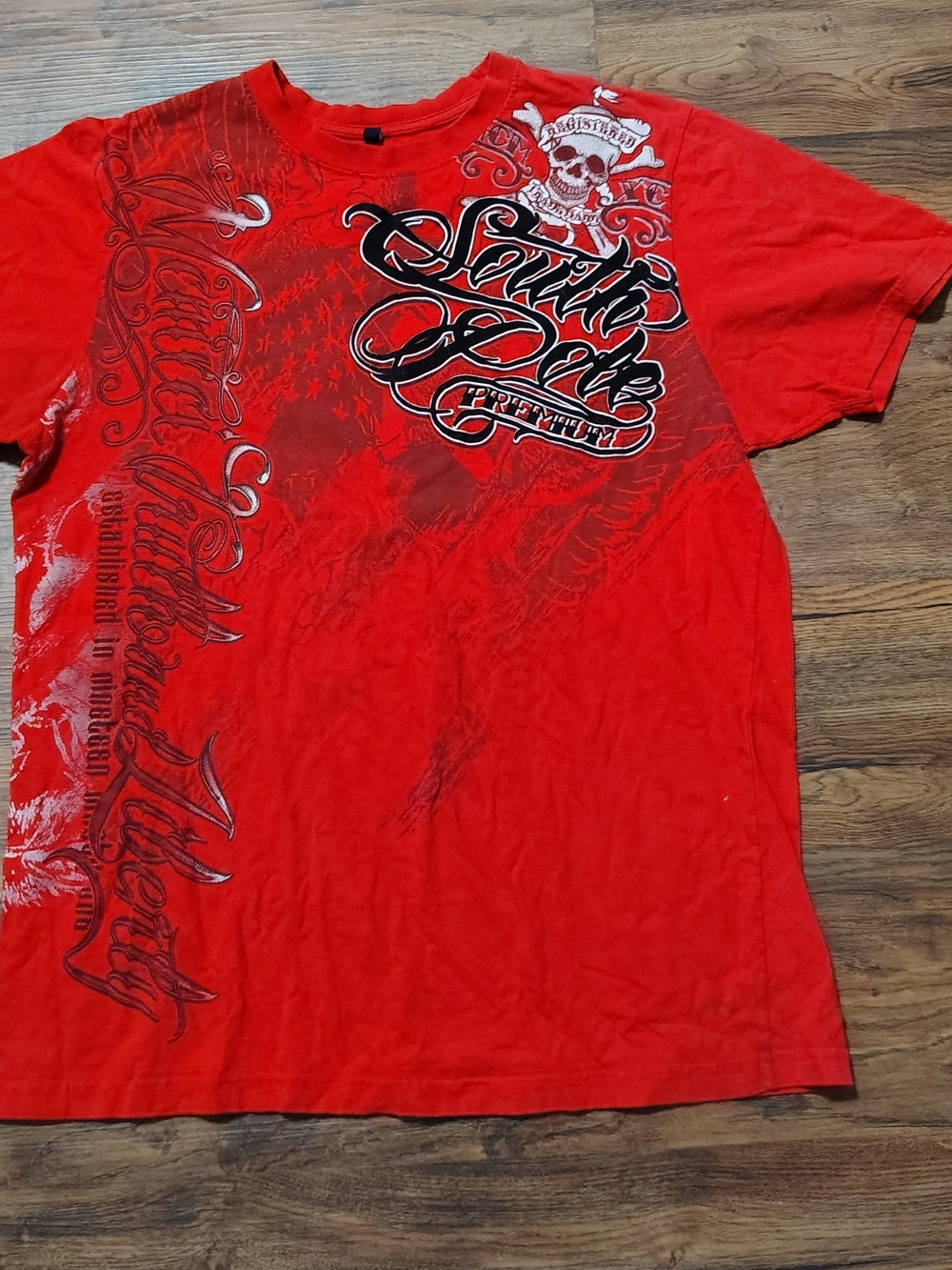 South Pole Men's XL Red Y2K VTG Graphic Logo Crew Neck Short Sleeve T-Shirt